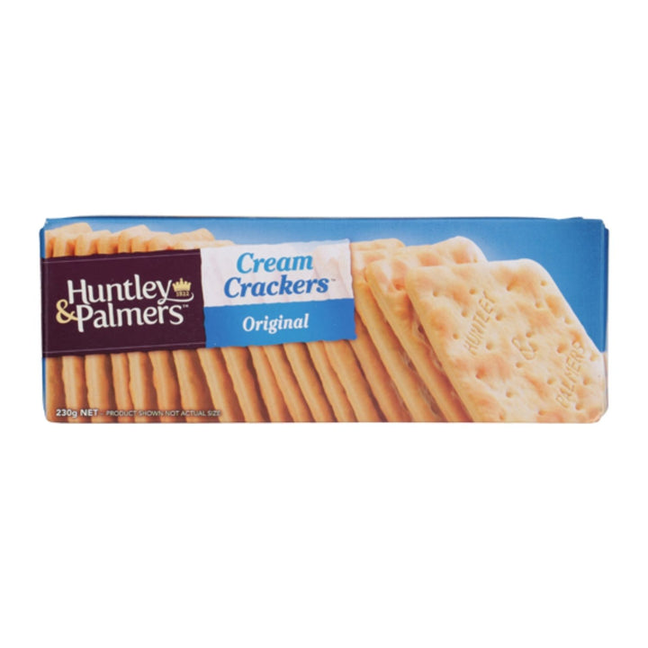 Huntley & Palmer's Cream Crackers 230g | Auckland Grocery Delivery Get Huntley & Palmer's Cream Crackers 230g delivered to your doorstep by your local Auckland grocery delivery. Shop Paddock To Pantry. Convenient online food shopping in NZ | Grocery Delivery Auckland | Grocery Delivery Nationwide | Fruit Baskets NZ | Online Food Shopping NZ Huntley & Palmer's Cream Crackers - The original 'goes with everything' cracker. Delivering an amazing range of groceries, gift baskets, fruit baskets, corporate gifts a