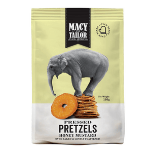 Macy & Tailor Pressed Pretzels Honey Mustard | Auckland Grocery Delivery Get Macy & Tailor Pressed Pretzels Honey Mustard delivered to your doorstep by your local Auckland grocery delivery. Shop Paddock To Pantry. Convenient online food shopping in NZ | Grocery Delivery Auckland | Grocery Delivery Nationwide | Fruit Baskets NZ | Online Food Shopping NZ These thin crispy pretzels are like a cracker only more epic! Get them delivered to your door nationwide as part of your online Supermarket delivery. Shop no