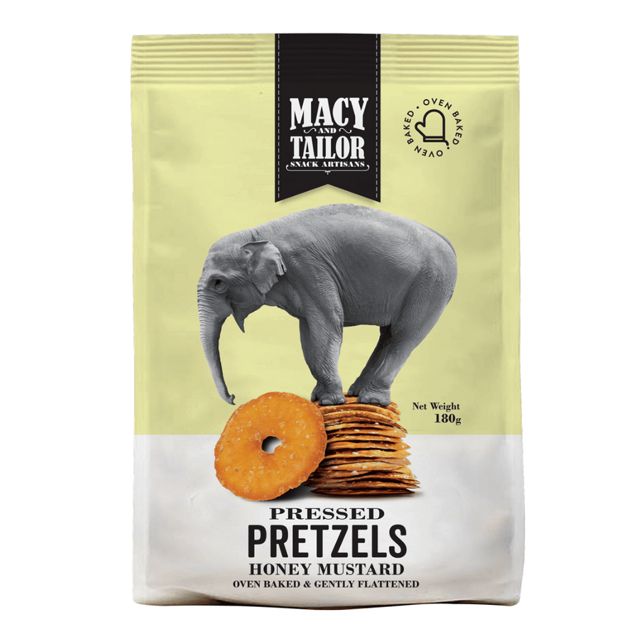 Macy & Tailor Pressed Pretzels Honey Mustard | Auckland Grocery Delivery Get Macy & Tailor Pressed Pretzels Honey Mustard delivered to your doorstep by your local Auckland grocery delivery. Shop Paddock To Pantry. Convenient online food shopping in NZ | Grocery Delivery Auckland | Grocery Delivery Nationwide | Fruit Baskets NZ | Online Food Shopping NZ These thin crispy pretzels are like a cracker only more epic! Get them delivered to your door nationwide as part of your online Supermarket delivery. Shop no