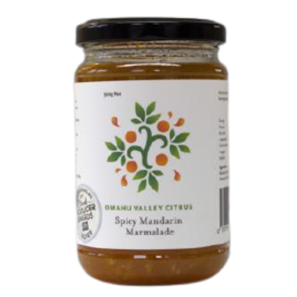 Omahu Valley Citrus Spicy Mandarin Marmalade | Auckland Grocery Delivery Get Omahu Valley Citrus Spicy Mandarin Marmalade delivered to your doorstep by your local Auckland grocery delivery. Shop Paddock To Pantry. Convenient online food shopping in NZ | Grocery Delivery Auckland | Grocery Delivery Nationwide | Fruit Baskets NZ | Online Food Shopping NZ 
