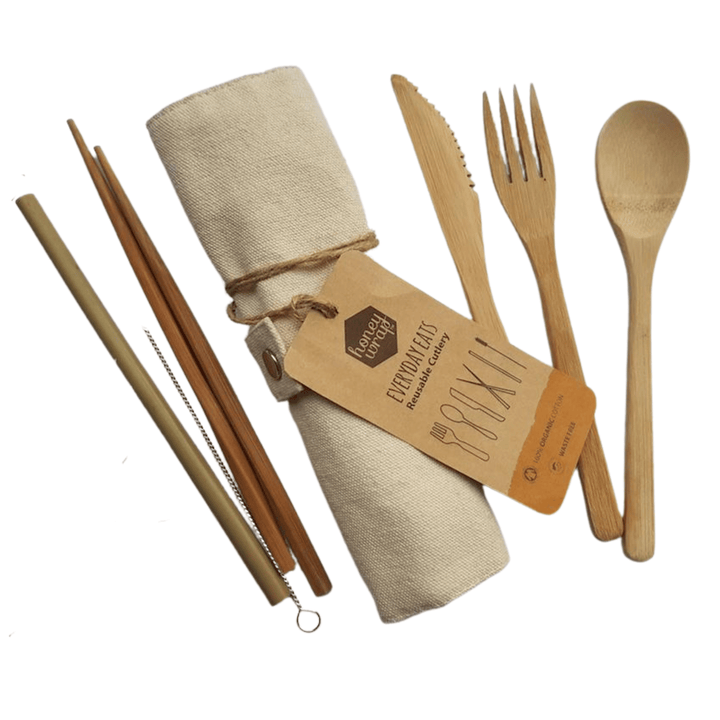 Honeywrap Reusable Cutlery - Cream | Auckland Grocery Delivery Get Honeywrap Reusable Cutlery - Cream delivered to your doorstep by your local Auckland grocery delivery. Shop Paddock To Pantry. Convenient online food shopping in NZ | Grocery Delivery Auckland | Grocery Delivery Nationwide | Fruit Baskets NZ | Online Food Shopping NZ Honeywrap Reusable Cutlery is essential for a plastic free life and ideal for popping into your handbag, glove box, or backpack. Paddock To Pantry deliver Honeywrap, Groceries, 