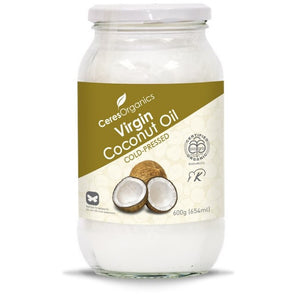 Ceres Organics Coconut Oil 600g | Auckland Grocery Delivery Get Ceres Organics Coconut Oil 600g delivered to your doorstep by your local Auckland grocery delivery. Shop Paddock To Pantry. Convenient online food shopping in NZ | Grocery Delivery Auckland | Grocery Delivery Nationwide | Fruit Baskets NZ | Online Food Shopping NZ Produced from organically grown coconut. The white flesh is cold-pressed to extract high-quality virgin coconut oil that is rich in the ‘good’ fatty acids. 