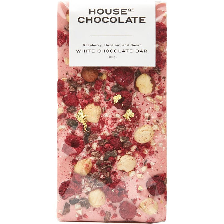 House Of Chocolate - White Chocolate Raspberry & Hazelnut | Auckland Grocery Delivery Get House Of Chocolate - White Chocolate Raspberry & Hazelnut delivered to your doorstep by your local Auckland grocery delivery. Shop Paddock To Pantry. Convenient online food shopping in NZ | Grocery Delivery Auckland | Grocery Delivery Nationwide | Fruit Baskets NZ | Online Food Shopping NZ 