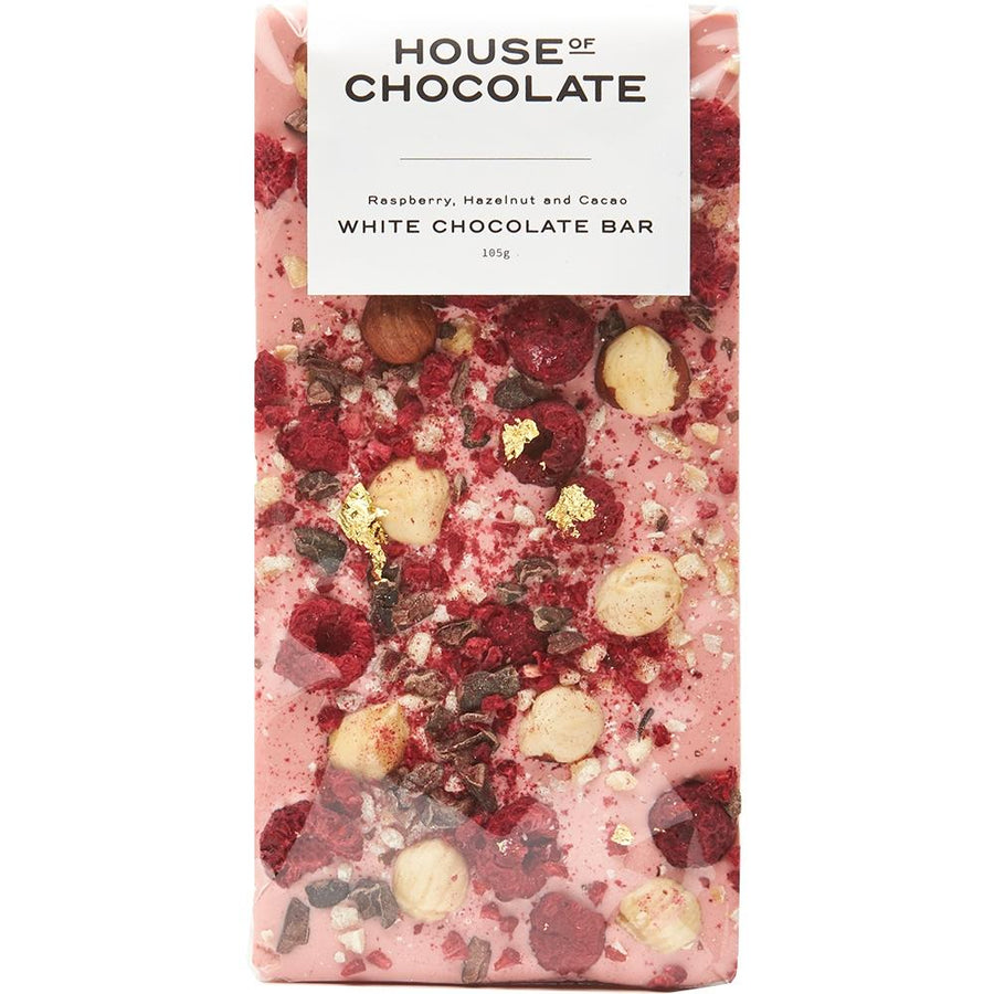 House Of Chocolate - White Chocolate Raspberry & Hazelnut | Auckland Grocery Delivery Get House Of Chocolate - White Chocolate Raspberry & Hazelnut delivered to your doorstep by your local Auckland grocery delivery. Shop Paddock To Pantry. Convenient online food shopping in NZ | Grocery Delivery Auckland | Grocery Delivery Nationwide | Fruit Baskets NZ | Online Food Shopping NZ White Chocolate Bar Raspberry, Hazelnut & Cacao Silky smooth pink chocolate is sometimes all you need in your life. Delivered 7 day